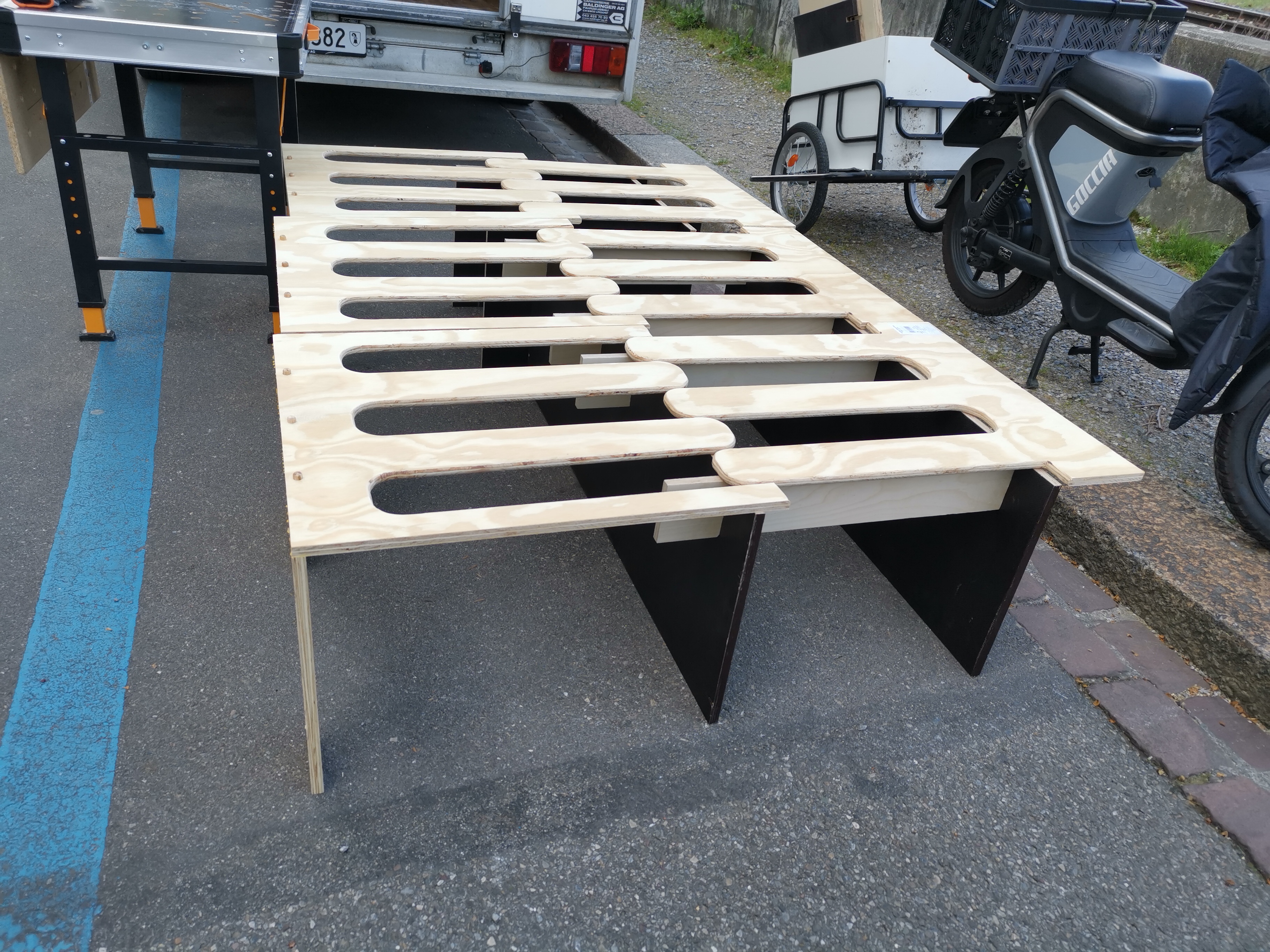 Ausziehbett mit Schwerlastauszug